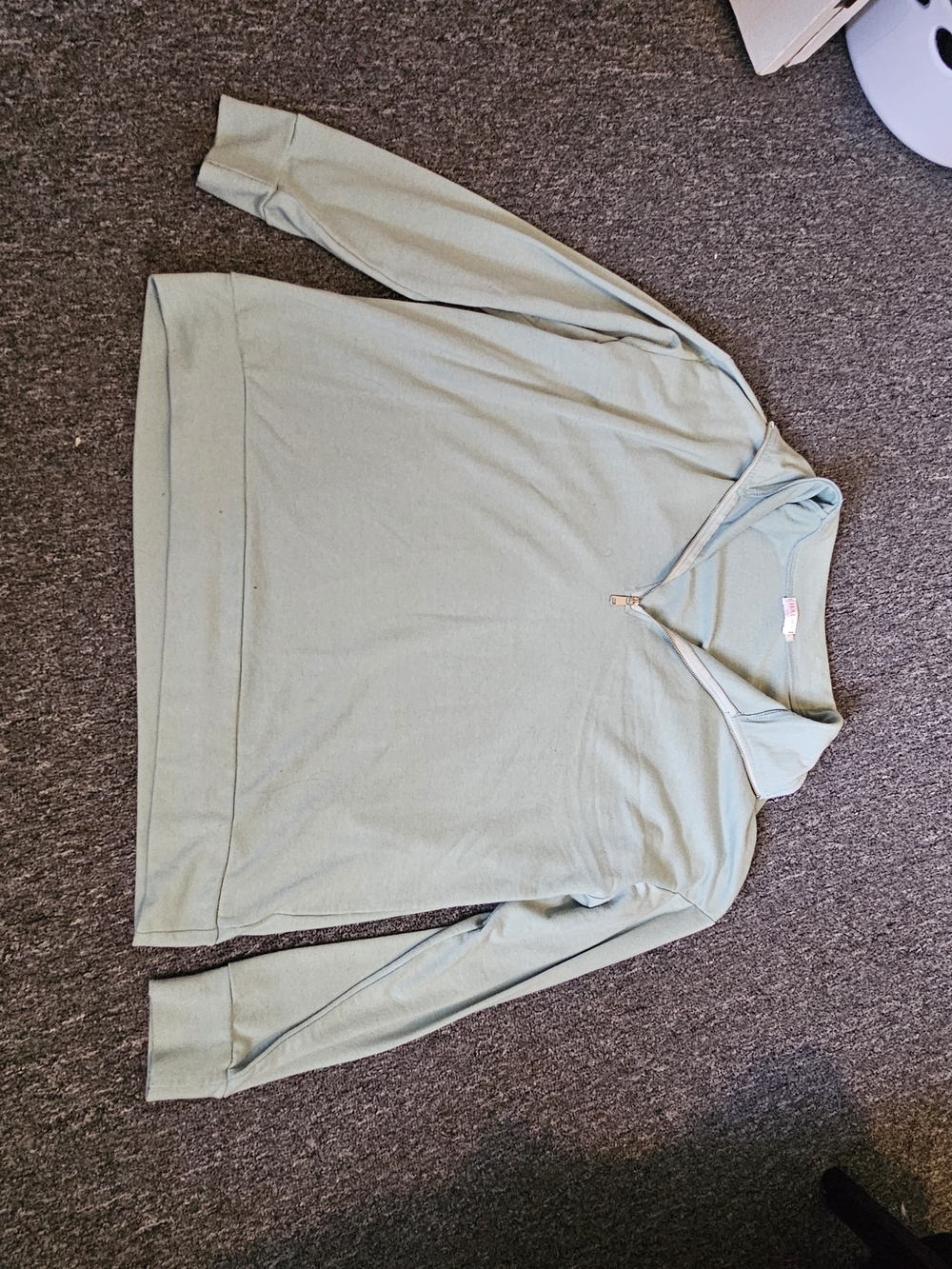 Halife Sage Green Crewneck Sweatshirt with Pink Label